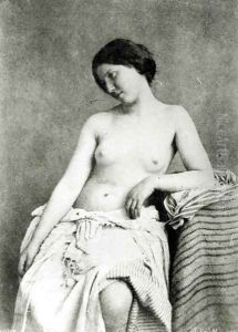 Nude Female Model, c.1850 by Julien Vallou de Villeneuve