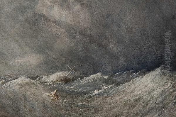 Ship Wreck In Stormy Waters - view 1