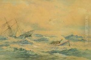 Lifeboat And Distressed Sailing Vessel