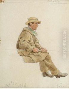 Portrait Of A Fisherboy by Edward Duncan