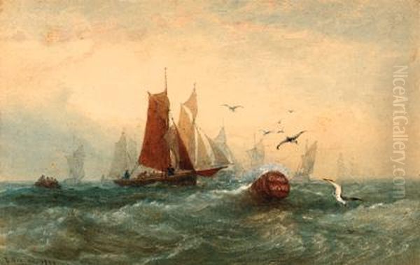 Barges Racing Towards The Grain Spit Buoy - view 1