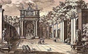 Theatre and trick fountain, from Le Fontane by Giovanni Battista Falda c.1648-78, c.1675, published by 1687 by Giovanni Francesco Venturini