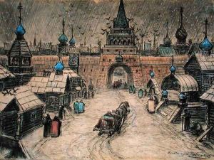 Old Moscow, 1908 by Apollinari Mikhailovich Vasnetsov