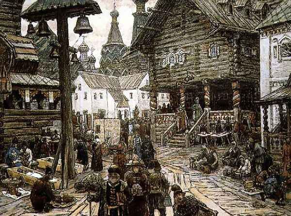 At the crossroads in Kitay Gorod, Moscow, 1912 - view 1