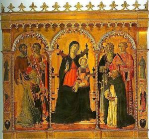 Madonna and Child Enthroned with SS Bartholomew James Eligius Andrew Lawrence and Dominic Madonna and Child Enthroned with SS Bartholomew James Eligius Andrew Lawrence and Dominic