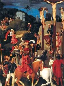 Crucifixion by Master of the Virgo inter Virgines