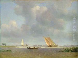 A fresh breeze on the Elbe, c.1830