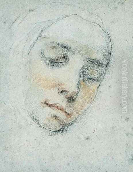 Portrait Of Pasitea Crogi, Her Eyes Closed In Ecstasy - view 1