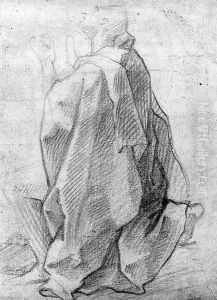 A kneeling Saint looking up by Francesco Vanni