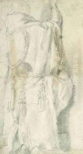 A Priest Raising The Host And A Kneeling Acolyte by Francesco Vanni