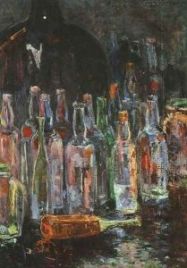 Still Life with Bottles 1892 by Floris Verster