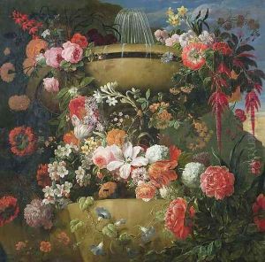 Basin and Flowers by Gaspar Peeter The Elder Verbruggen