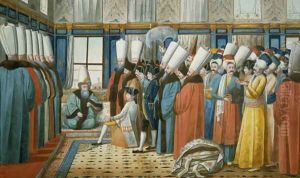 Audience of an Ambassador with the Grand Vizir by Jean Baptiste Vanmour