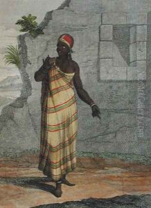 Moorish Woman, plate 99 from 'Recueil de Cent Estampes representant differentes Nations du Levant tirees sur les Tableaux Peints dapres Nature..., engraved by Pierre Rochefort (c.1673-1728) 1707-08 by Jean Baptiste Vanmour