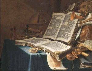A vanitas still life with a globe