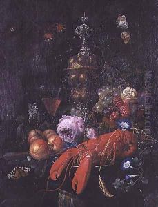 Still Life with Lobster, 1678 by Nicholaes van Verendael