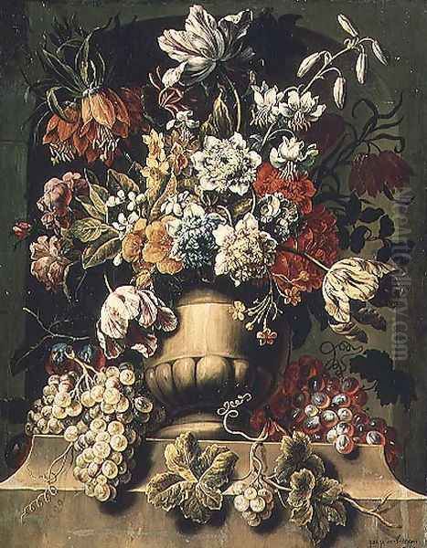 Still Life with fruit and Flowers - view 1