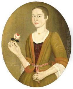 Young Lady with a Rose by Pieter Vanderlyn