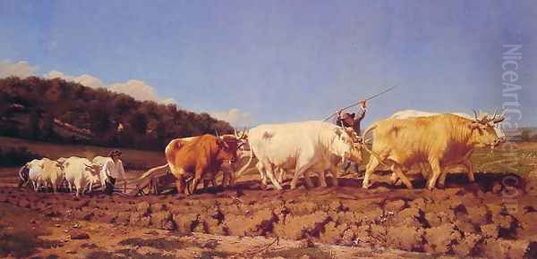 Ploughing in the Nivernais - view 1
