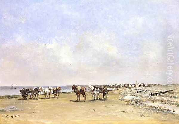 Horses on the beach - view 1