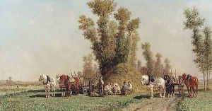 Haymakers Resting by Jules Jacques Veyrassat