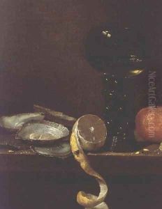 Still Life with Oysters by Jan III van de Velde