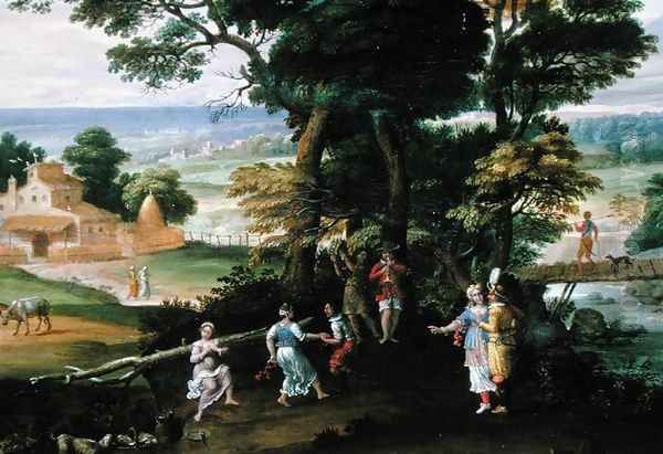 Landscape with people, early 17th century - view 1