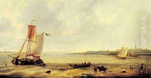 Fishing off a Jetty with a Village Beyond