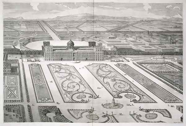 Palazzo di Caserta, from 'Dichiarazione dei Disegni del Reale Palazzo di Caserta', engraved by Carlo Nolli (d.p.1770), published 1756 - view 1
