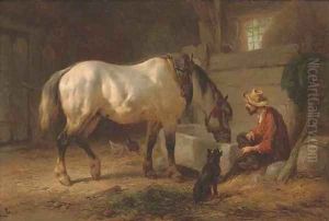 Refreshment at the end of the day by Wouterus Verschuur