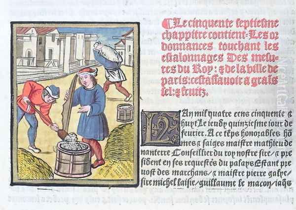 Measuring Mortar or plaster, from Ordonnances Royaux de la Juridiction de la Prevote des Marchands de la Ville de Paris, published in 1528 - view 1