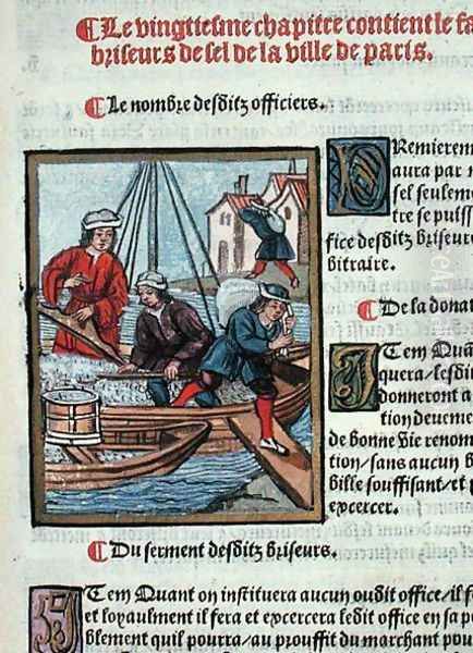 The Measure and Transport of Salt, from Ordonnances Royaux de la Juridiction de la Prevote des Marchands de la Ville de Paris, 1528 - view 1