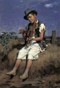 Fiddler Gypsy Boy by Gyorgy the Elder Vastagh