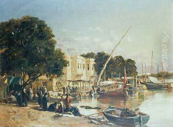 On the Mahmoudieh Canal, Alexandria, 1880 - view 1