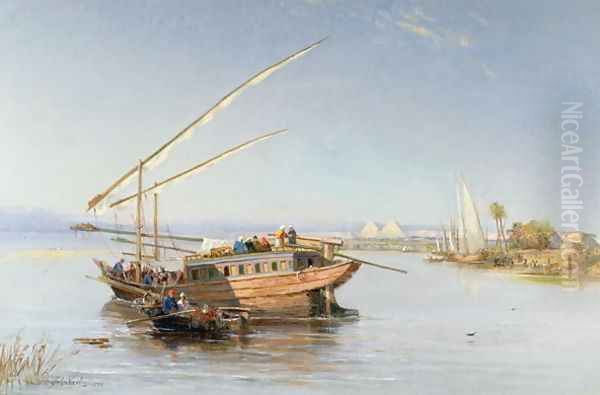 Feluccas on the Nile, 1879 - view 1