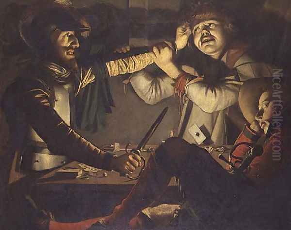 A Quarrel at a Game of Cards - view 1