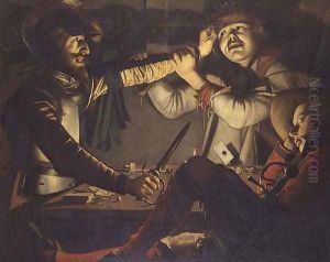 A Quarrel at a Game of Cards by Cryn Hendricksz Volmaryn