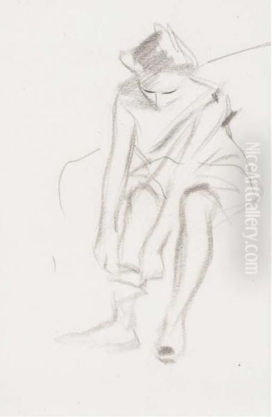 Danseuse Ajustant Son Bas - view 1