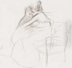Couple Enlace by Jean-Louis Forain
