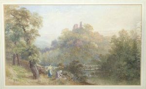 Girls Gathering Flowers by Myles Birket Foster