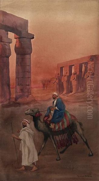Moonlit Gateway Of A North African Town - view 1