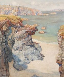 Harlyn Bay, Trevose, Cornwall by Albert Moulton Foweraker