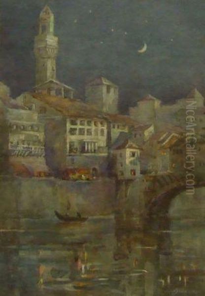 Continental Town By Moonlight - view 1