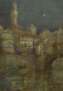 Continental Town By Moonlight