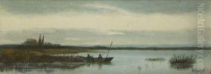 Lake Scene With Figures In A Boat Lake Scene With Figures In A Boat
