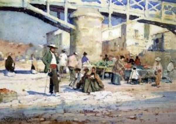 Spanish Market Beneath A Bridge - view 1