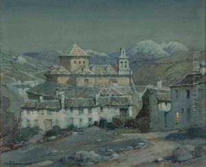 A Spanish Village By Moonlight