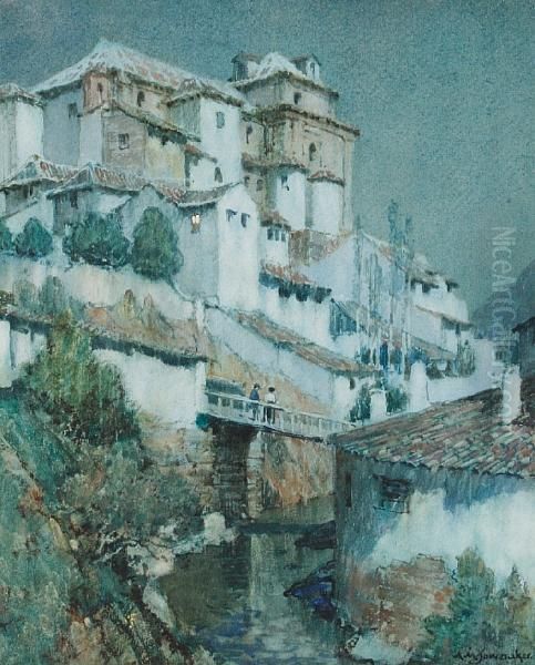 A Dusk Scene With Houses Beside A River Inspain - view 1
