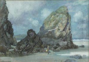 Bishop Rock, Cornwall by Albert Moulton Foweraker