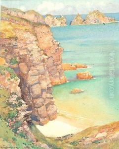 Mother Iveys Bay, Cornwall by Albert Moulton Foweraker
